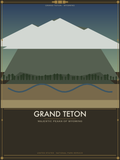 Grand Teton National Park - Vintage WPA Style Travel Poster