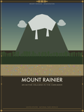 Mount Rainier National Park - Vintage WPA Style Travel Poster